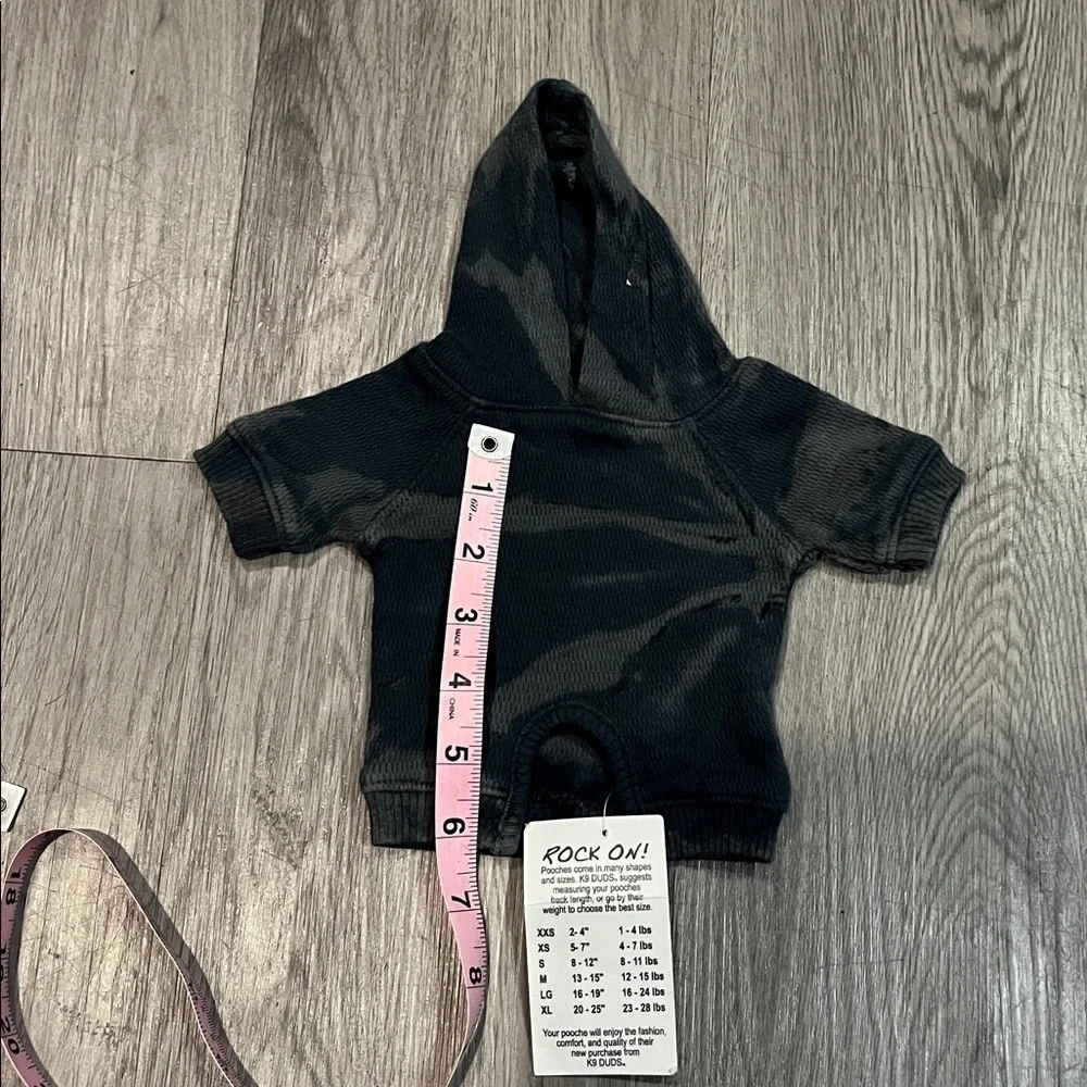 Dog Black Hoodie with Guitar Design